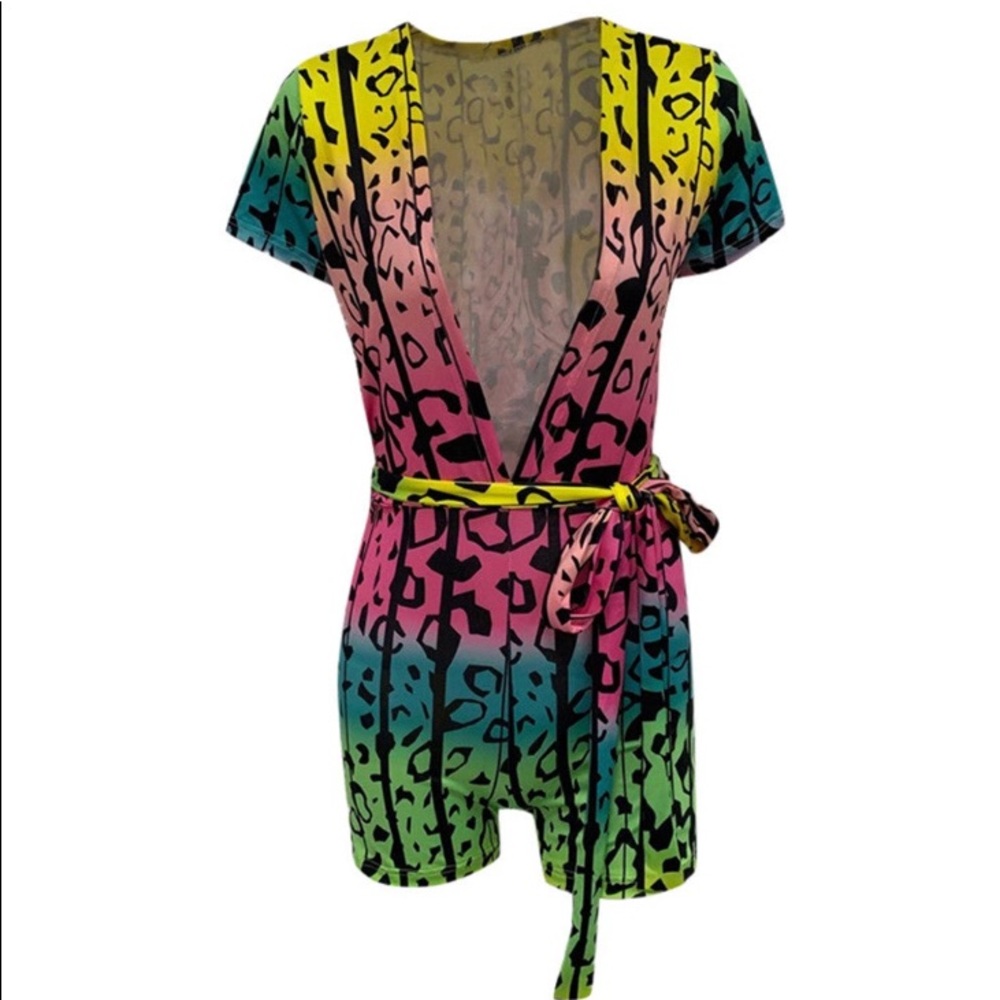 Just in✨ Colorful Animal Print Romper - Picture 4 of 6